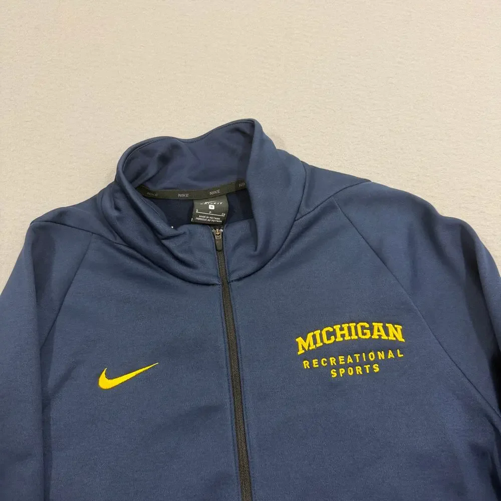 Nike Michigan Recreational Sports 1/4 Zip Pullover Small Blue Wolverines NWOT